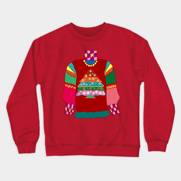 Ugly Christmas Sweater Crewneck Sweatshirt by EunsooLee